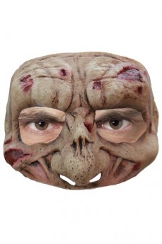 Demi Masque Latex Adulte Zombie accessoire