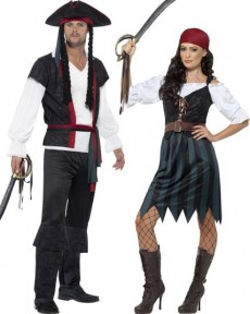 Couple Capitaine et Corsaire Pirate costume