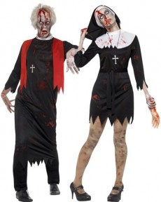 Couple Prêtre et Bonne Soeur Zombie costume