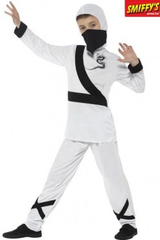 Déguisement Ninja Assassin Noir Et Blanc Enfant costume