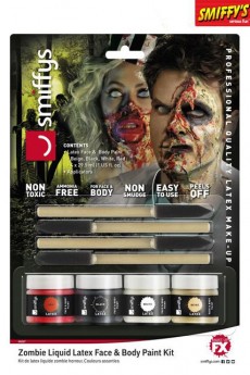 Kit Maquillage Latex Liquide Zombie accessoire