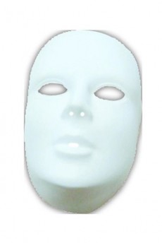 Masque Blanc A Décorer Avec Front Mixte Pvc accessoire