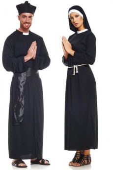 Couple Prêtre et Religieuse costume