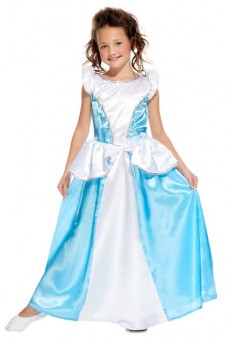 Déguisement Enfant De Princesse Bleu costume