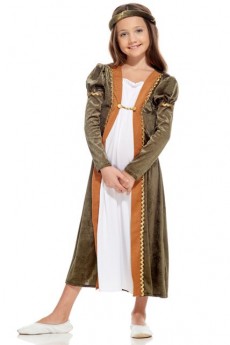 Déguisement Enfant Princesse Médiévale Vert costume