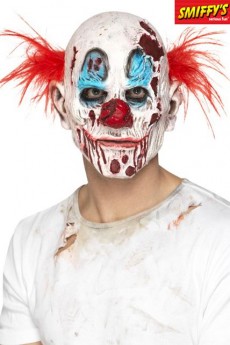 Masque Clown Zombie Avec Cheveux accessoire