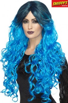Perruque Glamour Gothique Bleu accessoire