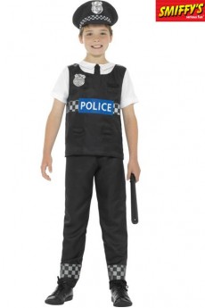 Déguisement Enfant Policier Noir Et Blanc costume