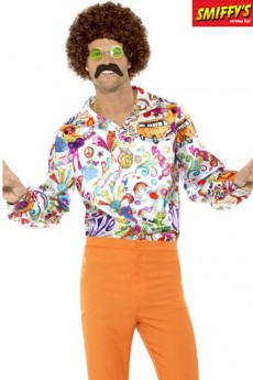 Chemise Cool Années 60 Multicolore Homme costume