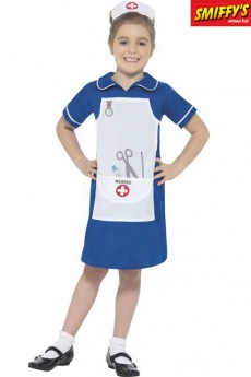 Déguisement Enfant Infirmière Bleu costume