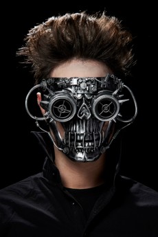 Masque Tête De Mort Futuriste Imitation Métal accessoire