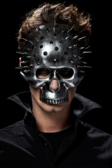 Masque Demi Tête De Mort Futuriste accessoire