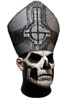 Masque Latex Adulte Luxe Papa Emeritus Ghost accessoire