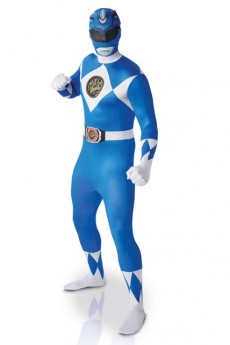 Seconde Peau Power Rangers Bleu costume