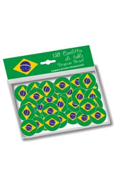 Sachet 150 Confettis De Table Drapeau Brésil accessoire