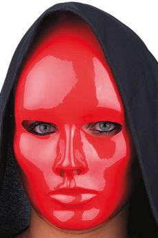 Masque Visage Rouge En Plastique accessoire