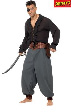 Combinaison Blouson Pantalon Adulte Pirate Noir costume