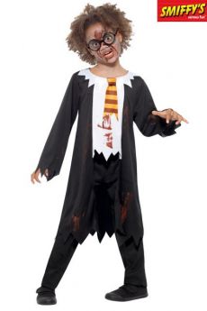 Déguisement Enfant D'Écolier Zombie Noir Et Blanc costume