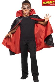 Cape Réversible Enfant Vampire Noir Et Rouge costume