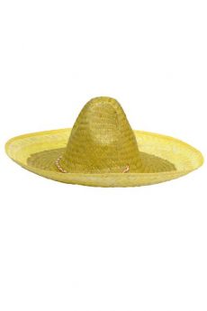 Sombrero Adulte En Paille Jaune accessoire