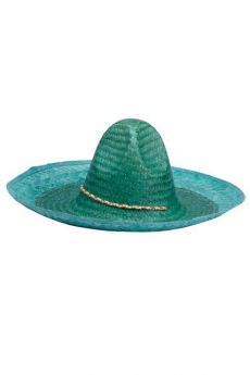 Sombrero Adulte En Paille Vert accessoire