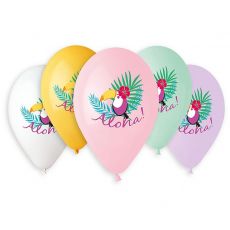 Sachet De 5 Ballons Aloha Toucan Diam 33Cm accessoire