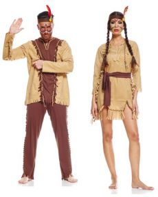 Couple Indienne et Indien West costume