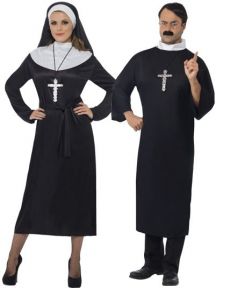 Couple Prêtre et Nonne costume
