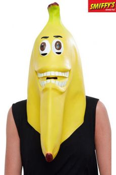 Masque Complet De Banane En Latex Jaune accessoire