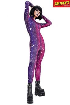 Justaucorps Imprimé Ciel Galactique Violet costume