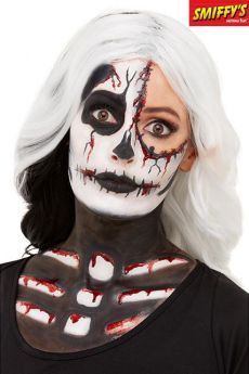 Kit De Maquillage À L'Eau Squelette Noir Et Blanc accessoire