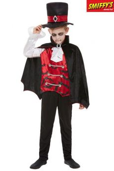 Déguisement Enfant Vampire Noir Et Rouge costume