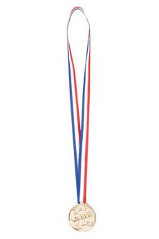 6 Médailles Gagnant Sur Ruban Tricolore accessoire