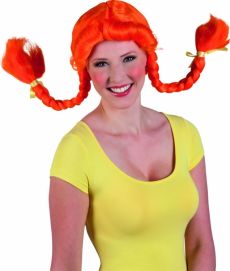 Perruque orange femme accessoire