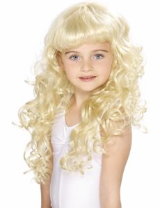 Perruque blonde de princesse fille accessoire