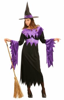 Déguisement sorcière avec chapeau femme Halloween costume