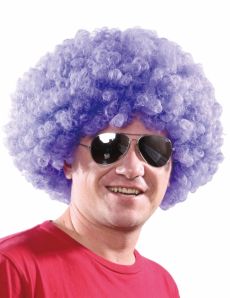 Perruque afro disco violette confort adulte accessoire