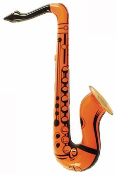 Saxophone gonflable orange adulte accessoire
