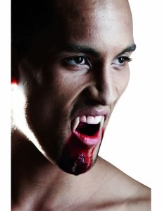 Dents de vampire luxe adulte Halloween accessoire