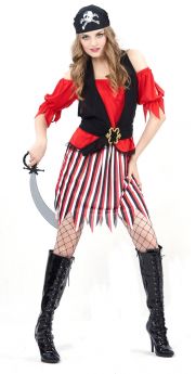 Déguisement pirate tunique femme costume
