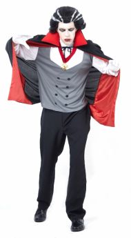 Déguisement vampire homme gris Halloween costume