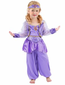 Déguisement danseuse orientale violette fille costume
