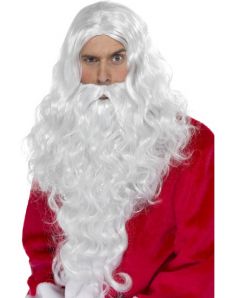 Perruque et barbe Père Noël adulte accessoire