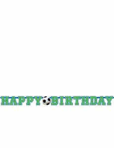 Bannière happy birthday ballon de football accessoire