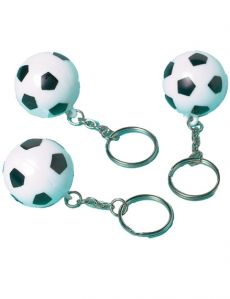 12 Portes clefs ballons de football accessoire