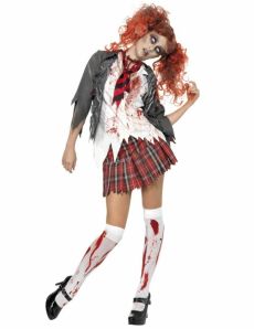 Déguisement écolière zombie Halloween femme 