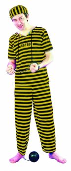 Déguisement prisonnierhomme jaune costume