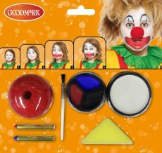 Kit maquillage clown halloween accessoire