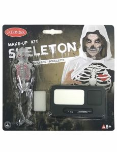 Kit maquillage squelette Halloween accessoire