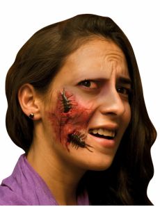 Fausse blessure visage adulte Halloween accessoire